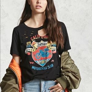 FOREVER 21: CALIFORNIA TATTERED TOP